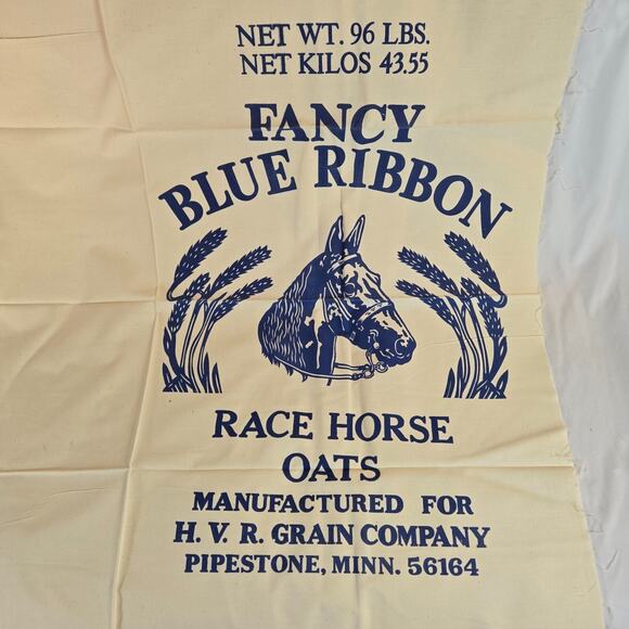 Flour Sack Children Jumper Pattern Kit 4 Flour Sacks Blue Ribbon Race Horse Oats - Picture 11 of 11